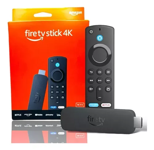 (Carto Santander) Amazon Fire Stick 4k Wi-Fi 6 Com Alexa Por Voz Inteligente